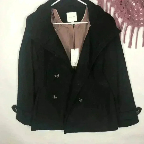 Thread & Supply Double‎ Breasted Wool Blend Coat - Picture 1 of 6